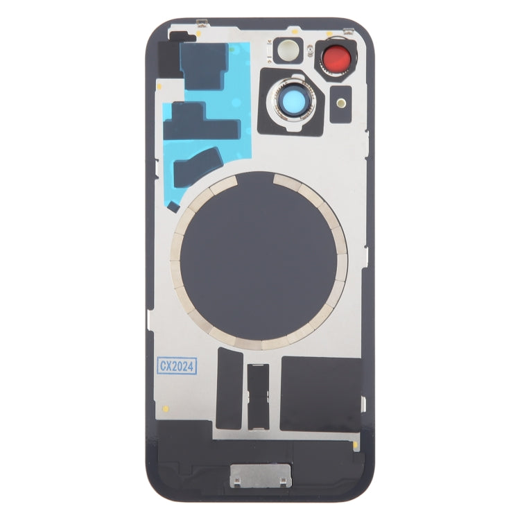 For iPhone 15 Battery Back Cover with Camera Lens Cover + MagSafe Magnet