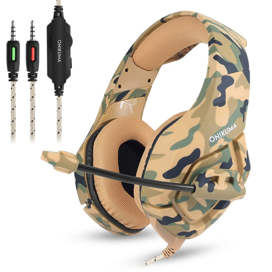 ONIKUMA K1-B Deep Bass Noise Canceling Camouflage Gaming Headphone with Microphone