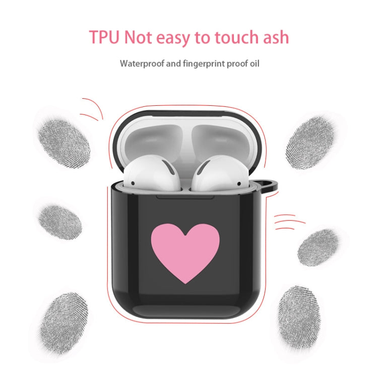 Heart Pattern Apple Wireless Earphones Charging Box Dust-proof Shockproof Outdoor Protective Case for Airpods