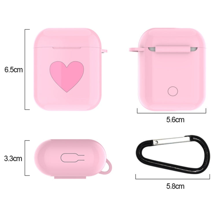 Heart Pattern Apple Wireless Earphones Charging Box Dust-proof Shockproof Outdoor Protective Case for Airpods