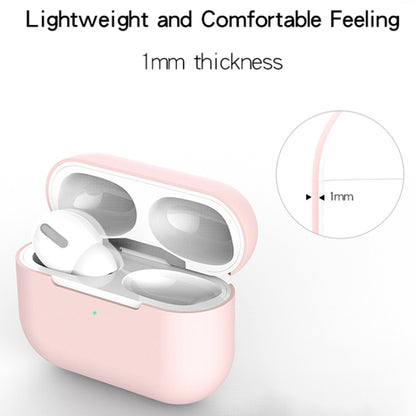 For AirPods Pro Silicone Wireless Earphone Protective Case Cover without Buckle