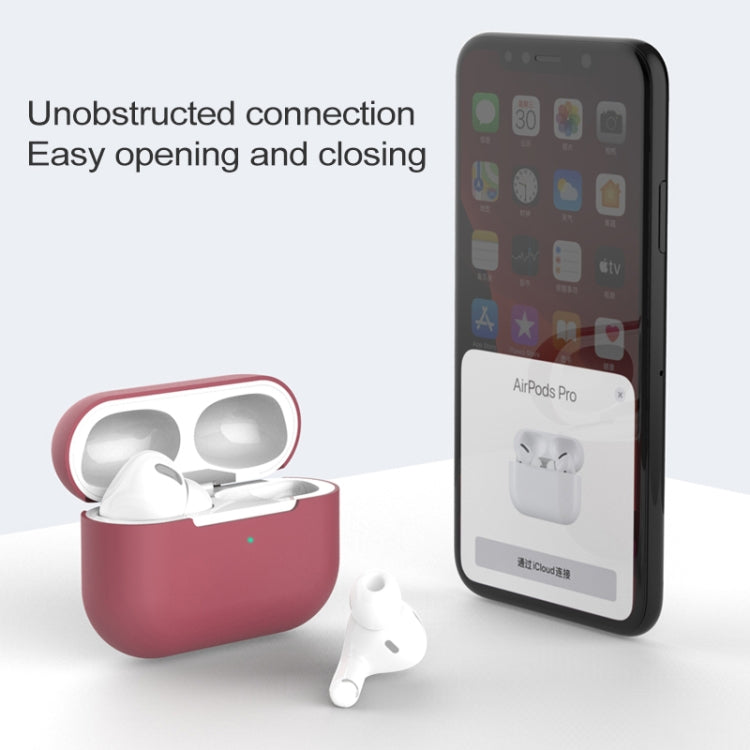 For AirPods Pro Silicone Wireless Earphone Protective Case Cover without Buckle