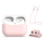 For AirPods Pro 3 in 1 Silicone Earphone Protective Case + Earphones Buckle + Anti-lost Rope Set