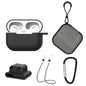 For AirPods Pro 5 in 1 Silicone Earphone Protective Case + Earphone Bag + Earphones Buckle + Hook + Anti-lost Rope Set