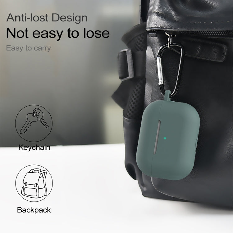 For AirPods Pro 5 in 1 Silicone Earphone Protective Case + Earphone Bag + Earphones Buckle + Hook + Anti-lost Rope Set