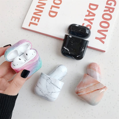 Marble Pattern Wireless Earphones Charging Box Protective Case for Apple AirPods 1/2