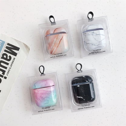 Marble Pattern Wireless Earphones Charging Box Protective Case for Apple AirPods 1/2