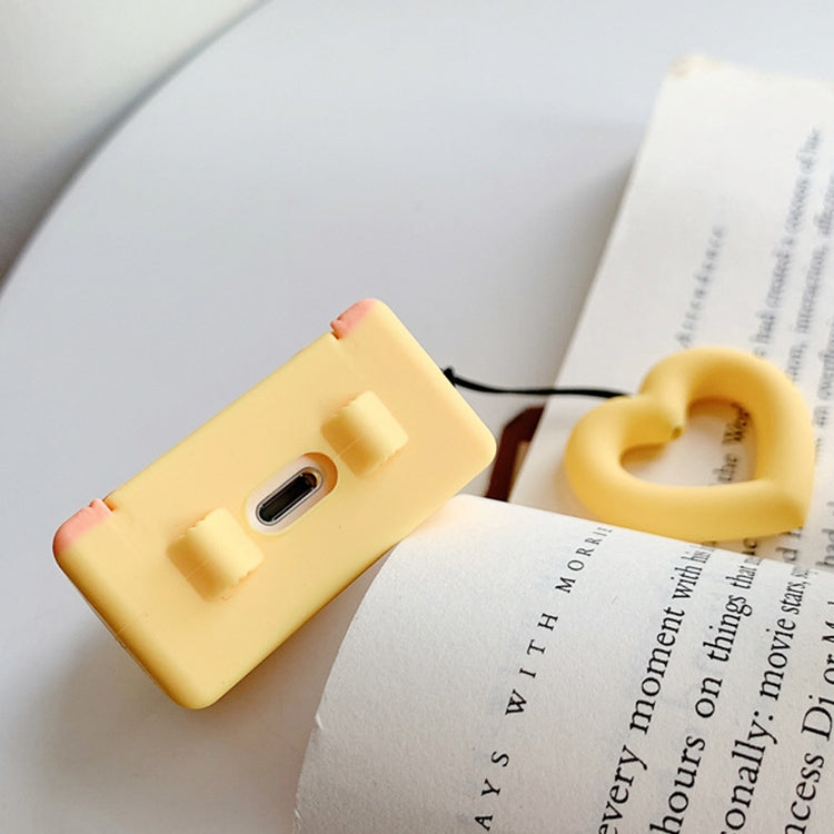 Wireless Earphones Shockproof Candy Colored Suitcase Silicone Protective Case for Apple AirPods 1 / 2, Yellow, Orange, Pink, Green, Blue, Apricot