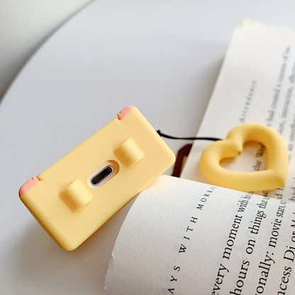 Wireless Earphones Shockproof Candy Colored Suitcase Silicone Protective Case for Apple AirPods 1 / 2, Yellow, Orange, Pink, Green, Blue, Apricot