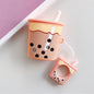 Wireless Earphones Shockproof Pearl Milk Tea Silicone Protective Case for Apple AirPods 1 / 2, Orange, Green, Purple, Apricot