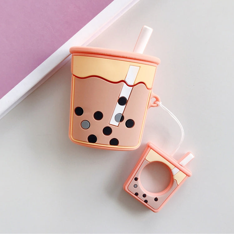 Wireless Earphones Shockproof Pearl Milk Tea Silicone Protective Case for Apple AirPods 1 / 2, Orange, Green, Purple, Apricot