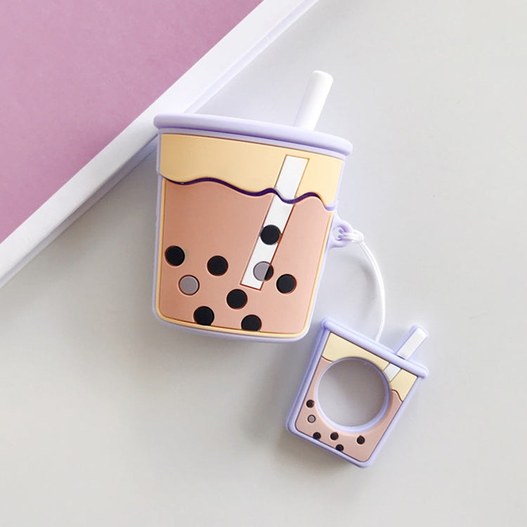 Wireless Earphones Shockproof Pearl Milk Tea Silicone Protective Case for Apple AirPods 1 / 2, Orange, Green, Purple, Apricot