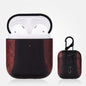 Colour-matching Flip-over Leather Earphones Shockproof Protective Case for Apple AirPods 1 / 2