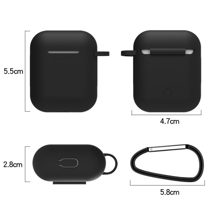 7 PCS Wireless Earphones Shockproof Silicone Protective Case for Apple AirPods 1 / 2