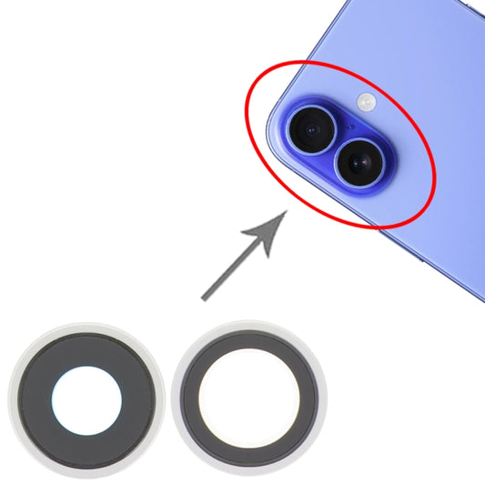 For iPhone 16 / 16 Plus Rear Camera Lens Cover, For iPhone 16 / 16 Plus