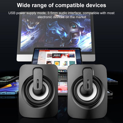 A2 USB 2.0 Wire-controlled Non-luminous Mobile Phone Computer Mini Desktop Speaker, Non-luminous