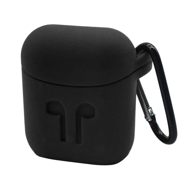 Portable Wireless Bluetooth Earphone Silicone Protective Box Anti-lost Dropproof Storage Bag with Hook for Apple AirPods 1/2