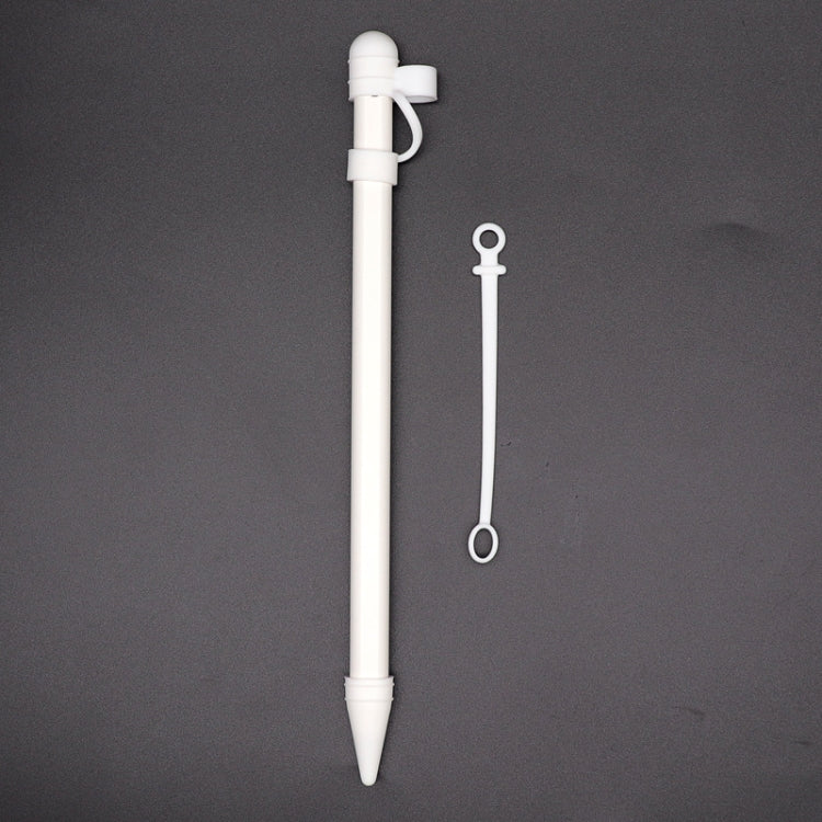 3 in 1 Silicone Protective Cover+Touch Cap Pen+Nip Pen Case For Apple Pencil, White