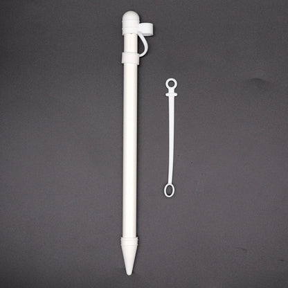 3 in 1 Silicone Protective Cover+Touch Cap Pen+Nip Pen Case For Apple Pencil, White