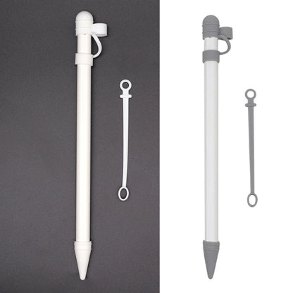 3 in 1 Silicone Protective Cover+Touch Cap Pen+Nip Pen Case For Apple Pencil, White