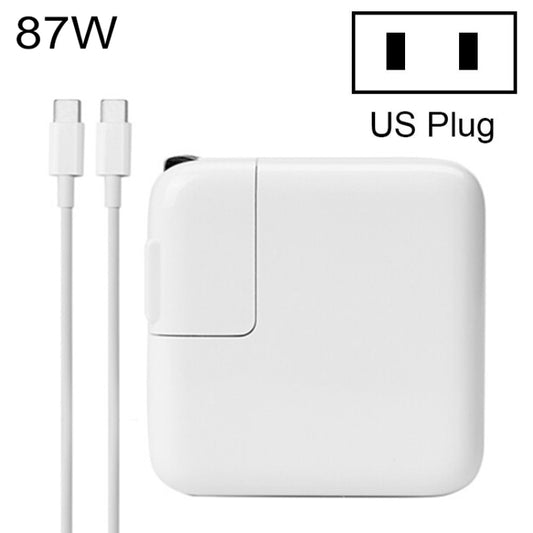 87W Type-C Power Adapter Portable Charger with 1.8m Type-C Charging Cable, US Plug, 87W US Plug