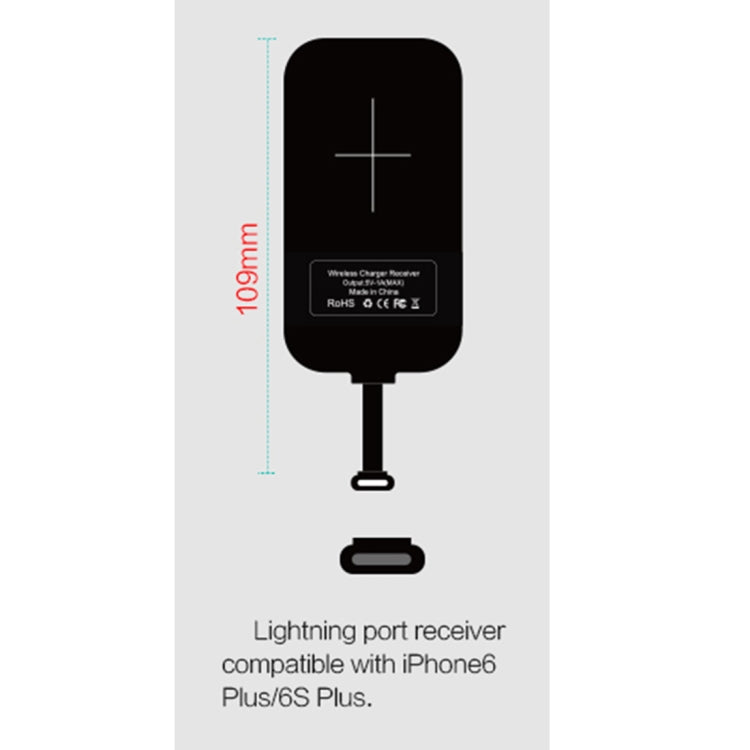 NILLKIN Magic Tag QI Standard Wireless Charging Receiver for iPhone 7 Plus / 6s Plus / 6 Plus, with 8 Pin Port, Length: 109mm