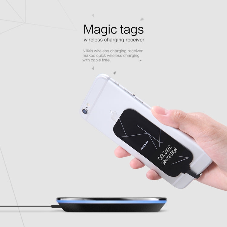 NILLKIN Magic Tag QI Standard Wireless Charging Receiver for iPhone 7 / 6s / 6 / 5S / 5, with 8 Pin Port, Length: 98mm