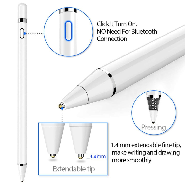 HX DZ870 1.4mm Nib Sensitivity Stylus Pen for iPad, iPhone, Galaxy