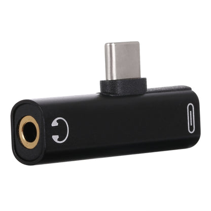 2 in 1 USB-C / Type-C Male to USB-C / Type-C Female 3.5mm Jack Charging Listening Adapter