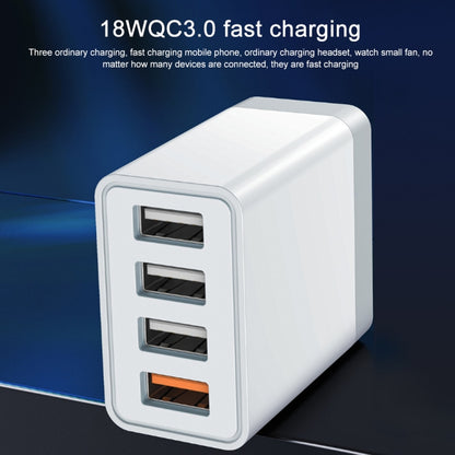 WK WP-U125 Youpin Series 18W QC3.0 4 USB Ports Fast Travel Charger, CN Plug / US Plug, CN Plug / US Plug