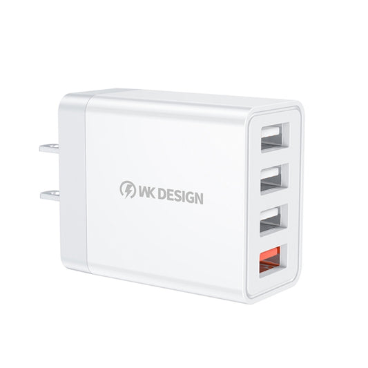 WK WP-U125 Youpin Series 18W QC3.0 4 USB Ports Fast Travel Charger, CN Plug / US Plug, CN Plug / US Plug