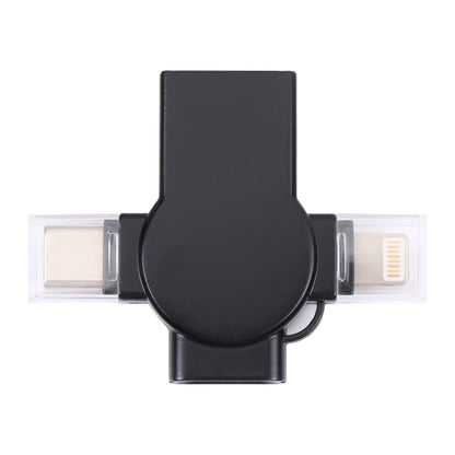 X09 4 in 1 USB to Dual 8 Pin+USB-C/Type-C Interface OTG Adapter, 4 in 1