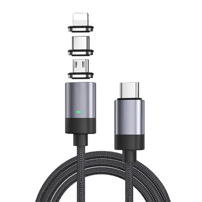 3 in 1 Fast Charging Magnetic Data Cable, Style: 1m Cable + 3 Magnetic Head