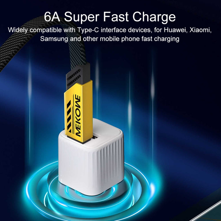 WK WDC-190a Mech Series 6A USB to USB-C/Type-C Fast Charge Data Cable, Length: 1m, USB to USB-C/Type-C