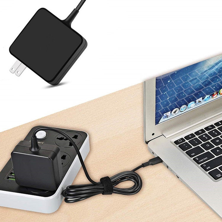 45W USB-C / Type-C Power Adapter Portable Charger for Laptops with Type-C Charging Cable, US Plug, 45W US Plug /Black