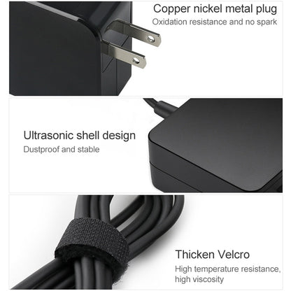 65W USB-C / Type-C Power Adapter Portable Charger for Laptops with Type-C Charging Cable, US Plug, 65W US Plug /Black