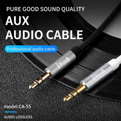 IVON CA55 3.5mm Male to Male AUX Audio Cable, Cable Length: 1m