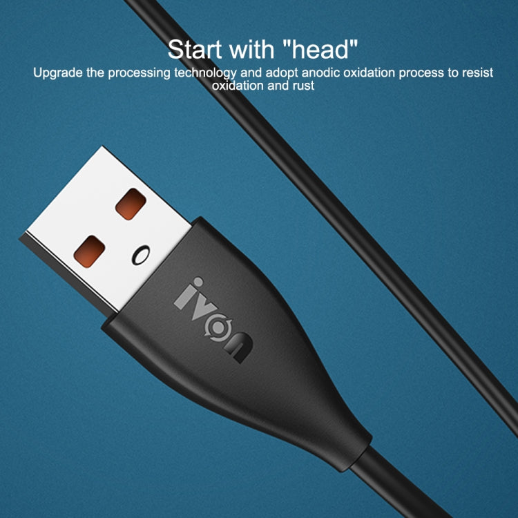 IVON CA87 USB to USB-C / Type-C TPE Fast Charge Data Cable, Cable Length: 1m, USB-C / Type-C