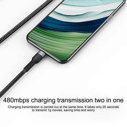 IVON CA88 12W 2.4A USB to Micro USB Nylon Braid Fast Charge Data Cable, Cable Length: 1m, Micro USB