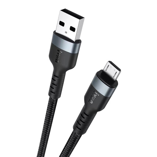 IVON CA88 12W 2.4A USB to Micro USB Nylon Braid Fast Charge Data Cable, Cable Length: 1m, Micro USB