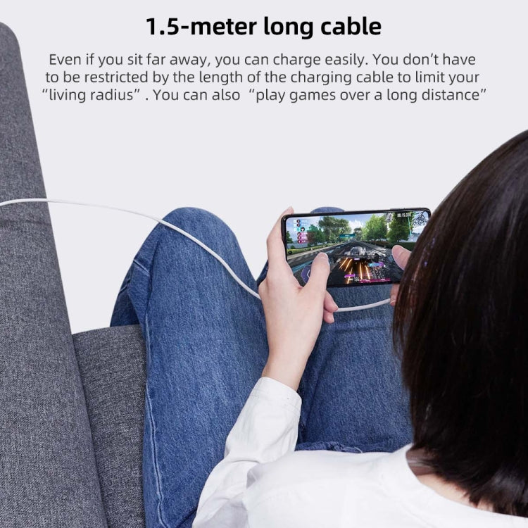 Original Xiaomi 6A USB to USB-C / Type-C 90 Degree Elbow Fast Charging Data Cable, Length: 1.5m, 6A, Length: 1.5m