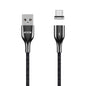 REMAX RC-158m 3A USB to Micro USB Interface Charging + Transmission Magnetic Attraction Polyester Two-color Braided Data Cable, Cable Length: 1m, Micro USB