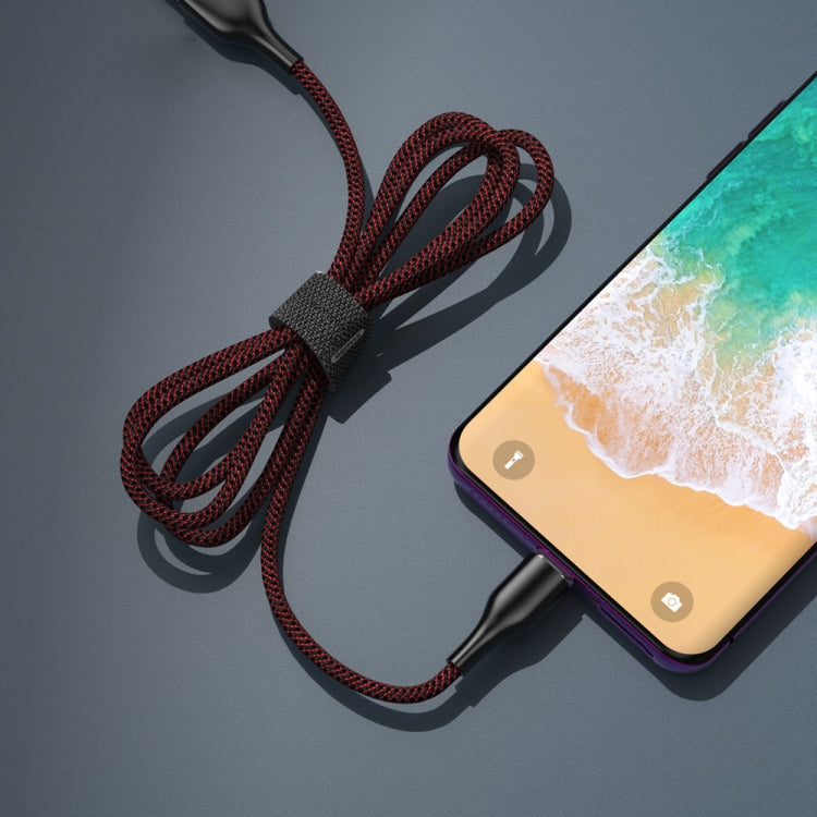 REMAX RC-158m 3A USB to Micro USB Interface Charging + Transmission Magnetic Attraction Polyester Two-color Braided Data Cable, Cable Length: 1m, Micro USB