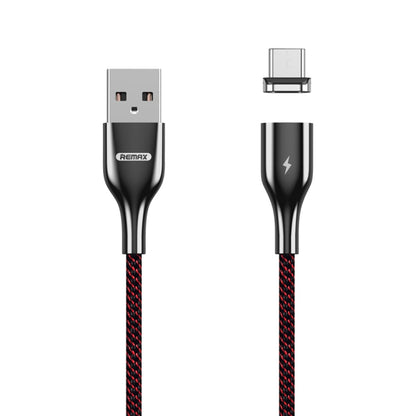 REMAX RC-158m 3A USB to Micro USB Interface Charging + Transmission Magnetic Attraction Polyester Two-color Braided Data Cable, Cable Length: 1m, Micro USB