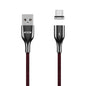 REMAX RC-158m 3A USB to Micro USB Interface Charging + Transmission Magnetic Attraction Polyester Two-color Braided Data Cable, Cable Length: 1m, Micro USB