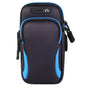 Multi-functional Universal Double Layer Zipper Sport Arm Case Phone Bag with Earphone Hole for 6.6 Inch or Below Smartphones
