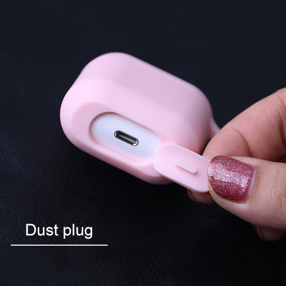 Thicken Cover Anti-drop Dust-proof Buckle Bluetooth Earphone Silicone Case for Apple Airpods