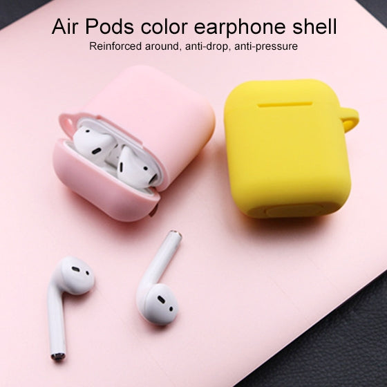 Thicken Cover Anti-drop Dust-proof Buckle Bluetooth Earphone Silicone Case for Apple Airpods