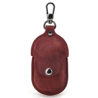 CF1109 For Galaxy Buds Crazy Horse Texture Clamshell Earphone Protective Leather Case with Hook, For Galaxy Buds