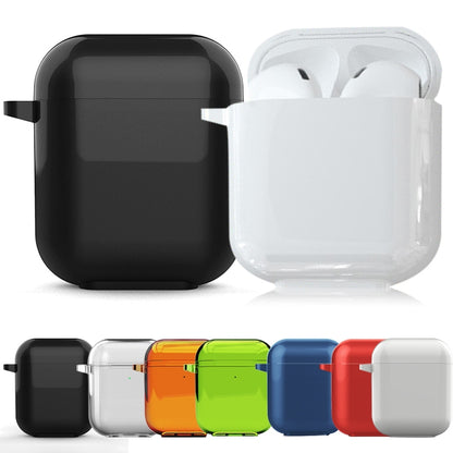 For AirPods 1/2 Bluetooth Headset Protective Sleeve Outdoor Dust-proof Drop-proof Protective Shell Can Stand TPU